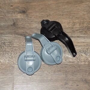 Ball‎ Mason Bottle Lids Set of 3 wide Grey Black Excellent